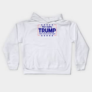 Donald Trump Mug Shot Not Guilty Kids Hoodie